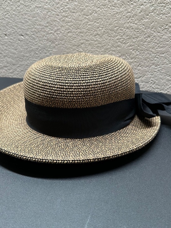 SCALA Straw Boater Sun Hat Vintage Coquette French Girl Beach Hat OS main image 9